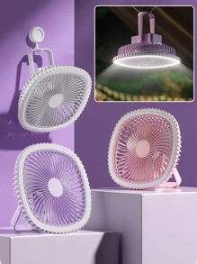 FoBianJie 多功能夜燈夾式風扇USB充電便攜式學生宿舍無聲小風扇 - 彩色 - 查看 1