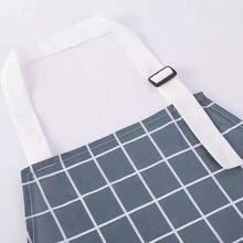 1入藍色/粉色流行時尚防水防油廚房圍裙，可調節頸部和腰部帶有口袋