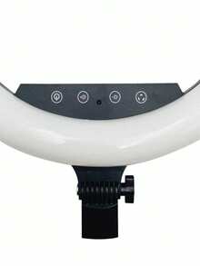 Kinkete Aro De Luz 14 Pulgadas Con 3 Tonalidades Y 3 Soportes Para Celular - Blanco y Negro - Ver 5