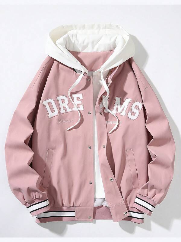 Hooded Windbreaker Jacket, Spring Autumn Fashion Couples Outerwear