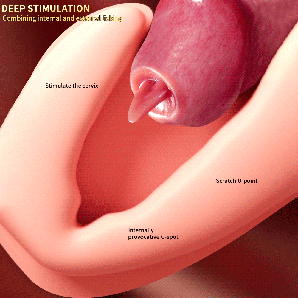 Weiblicher Masturbator - Realistischer Einführdildo-Leckvibrator - 8,7 Zoll vibrierender Dildo mit 9 Vibrationen, 3 Einführ- und beheizten Leckmodi