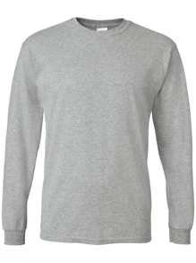 PLAYERA Camiseta manga larga para hombre, estilo moderno y cómodo - Gris - Ver 1