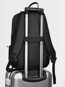 Waterproof Nylon Men's Backpack For Students And Travelers School Backpack Back To School Commute Book Bag Large Capacity School Bag For Books - Black - View 4