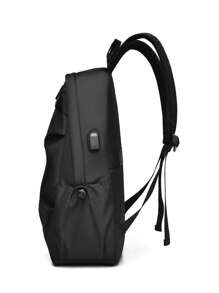 Waterproof Nylon Men's Backpack For Students And Travelers School Backpack Back To School Commute Book Bag Large Capacity School Bag For Books - Black - View 7