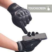 Guantes de Motocicleta Premium con Protección Avanzada para Nudillos y Palma Antideslizante - Ideal para Carretera y Pista, Transpirables para Conducción Confortable en Todas las Estaciones. - Plateado - Ver 6