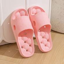 2024 New Summer EVA Bathroom Slippers For Men, Quick-Drying And Breathable, Couples' Indoor Leisure Slippers, Comfortable Massage Sole, Non-Slip, Suitable For Home And Bathroom Use, Minimalist And Versatile Ins Style