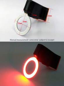 1pc Usb Rechargeable Bike Light, Heart-Shape Round Led Bicycle Front And Rear Caution Light, Waterproof Bicycle Tail Light With Cob Technology For Night Riding Lighting Equipment