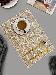 1-4入組簡約長方形多色PVC餐墊，可水洗，容易清潔，防滑，耐高溫，適用於餐桌，心型餐墊，優雅餐具，廚房桌墊，節日和婚禮裝飾 - 彩色 - 查看 2