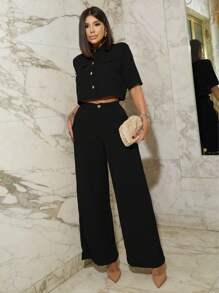 Women Two-Piece Outfits - 黑色 - 查看 3