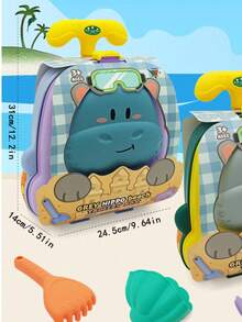 Children's Bath Time & Beach Toy Set, Including Beach Bucket, Cart, Shovel, And Other Sand Playing Tools - Multicolor - View 2