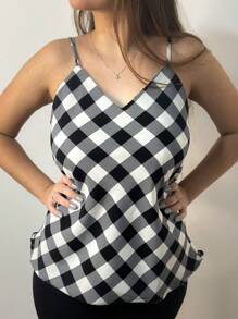 Women Blouses - Black Chess - View 2