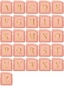 带盖吐司盒三明治储存保鲜盒，方便办公室和学校早餐面包储存容器，可微波加热和冷冻保存，露营水果零食保鲜容器，可定制26个字母的姓名首字母图案