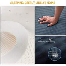 KingCamp Self Inflating Sleeping Pad For Camping With Built-In Pillow, Ultralight Sleeping Pad Camping Mat Durable For Camping Backpacking Hiking Single Double, 4 Size