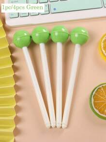 4pcs Random Color Creative Lollipop Shaped Neutral Pens, 0.5mm Black Refill, Suitable For Study And Office - Multicolor - View 7