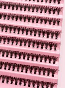 10 Row 200PCS,30D Cluster Individual Lashes,8-16mm Cluster Lashes,D Curling,Natural Look,Mixed Tray,DIY Eyelash Extension,Volume Lash Clusters,Eyelashes Cilias Makeup,Extra Thick&Fluffy&Natural Look,Reusable Individual Eyelash Extension