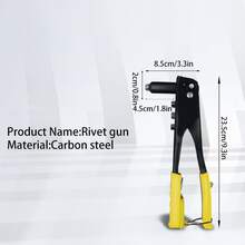Single-Handle Hand Riveter Cap Gun Core Pulling Rivet Gun Saving Effort, Household Manual Rivet Tool - 9.5 Inch Single Rivet Gun - View 2
