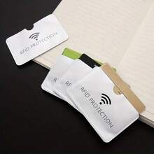 10 Ví Chặn RFID Siêu Mỏng Cao Cấp - Ngăn Đựng Thẻ Tín Dụng Bằng Nhôm Có Bảo Vệ Chống Trộm, Khóa Thông Minh Và Chất Liệu PVC Bền Đẹp - Phong Cách Thường Ngày, Màu Trắng - trắng - Xem 3