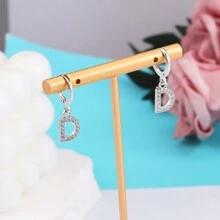 26pcs/Set A-Z Alphabet Shaped Charm Pendant With Rhinestones, For Women's DIY Alphabet Earrings, Necklaces And Jewelry Making - Alphabet Set - View 6