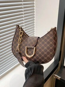Bolso de mujer informal, ligero, con cremallera, tipo bolso hobo, con decoración de metal negro de moda, perfecto para adolescentes, mujeres, estudiantes universitarias, principiantes y trabajadores de cuello blanco, ideal para oficina, universidad, trabajo, negocios, trayectos, exteriores, viajes, salidas, media luna para mujeres