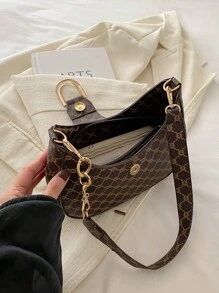 Bolso de mujer informal, ligero, con cremallera, tipo bolso hobo, con decoración de metal negro de moda, perfecto para adolescentes, mujeres, estudiantes universitarias, principiantes y trabajadores de cuello blanco, ideal para oficina, universidad, trabajo, negocios, trayectos, exteriores, viajes, salidas, media luna para mujeres