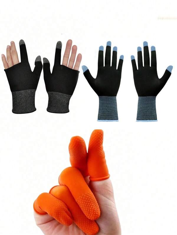 1對遊戲手機手指套,具有防汗、防滑和超薄特性,適用於王者榮耀、fps遊戲