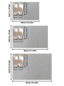 1入北歐設計印花圖案門墊，現代風格聚酯纖維長方形防滑耐用室內入口墊，門墊，室外地毯，適用於客廳，臥室，廚房裝飾 - 灰色 - 查看 2