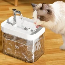 1pc 1.5L Pet Water Dispenser, Cat Water Dispenser, Automatic Filter Of Water Impurities, Silent Water Dispenser, Suitable For Small And Medium-Sized Cats And Dogs Automatic Drinking Water, USB Power Cord Without Adapter, Replacement Filter Can Be Purchased