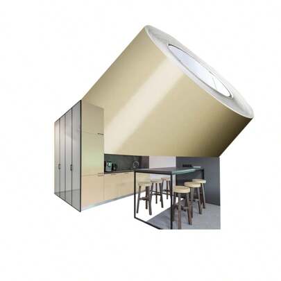 Vinil Adesivo Bege A Prova D'água Para Envelopamento de Geladeira e Móveis 3 metros x 50 centímetros