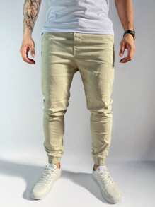 Men Jeans - 黑色 - 查看 3