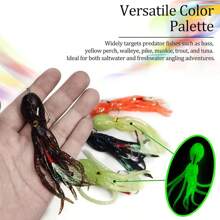 ANFS 1pc Bass Octopus Soft Bait, Heavy Lead Sinkers, Suitable For Trolling Salmon, Bass And Trout - Multicolor - View 7