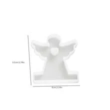 1 pieza Molde de silicona para velas con 1 orificio, 2 orificios o 3 orificios con diseños de castillo, ángel y árbol de Navidad para manualidades con yeso, decoraciones navideñas y regalos hechos a mano