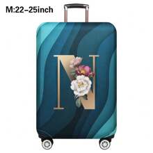 Vỏ bọc hành lý Vỏ bọc du lịch cho hành lý từ 18 đến 32 inch Vỏ bảo vệ cho nam nữ ngoài trời Du lịch ngày lễ Phụ kiện Vỏ bọc vali bằng polyester Vỏ chống bụi đàn hồi Thời trang Tên viết tắt từ A đến Z Túi in chữ hoa vàng cho trường học Phụ kiện trường học Đồ dùng học tập - Màu xanh lam - Xem 40