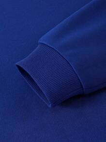 Hombres sudadera CALIFORNIA WEST COAST SUETER con estampado de letra con forro térmico - Azul - Ver 2