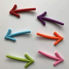 Conjunto de ímãs de geladeira em formato criativo, ímãs de geladeira magnéticos decorativos em vários formatos personalizados e fofos - 6 unidades - Seta   (multicolorida) - Visão 5