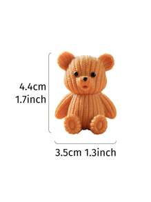 1/8 piezas Adorno de oso de peluche en forma de dibujos animados, hecho de resina con decoración de punto, varios colores disponibles para decoración del hogar y el jardín, el mejor regalo - Multicolor - Ver 13