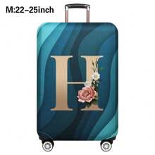 Vỏ bọc hành lý Vỏ bọc du lịch cho hành lý từ 18 đến 32 inch Vỏ bảo vệ cho nam nữ ngoài trời Du lịch ngày lễ Phụ kiện Vỏ bọc vali bằng polyester Vỏ chống bụi đàn hồi Thời trang Tên viết tắt từ A đến Z Túi in chữ hoa vàng cho trường học Phụ kiện trường học Đồ dùng học tập - Màu xanh lam - Xem 38