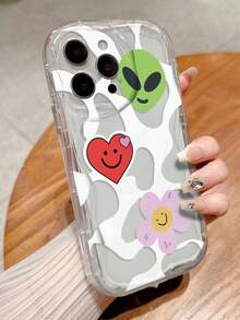奶油色透明水波纹异形心形花朵绘画手机壳兼容 iPhone 14 Pro Max、13 Pro Max、12 Pro Max、11 Pro Max、XR、7/8 Plus、XS；兼容三星 A03s、A12、A13、A21s、A22、A32、A33、A51、A52、A53、A72、S20 FE；兼容小米和红米系列：Redmi 9、Redmi 9A、Redmi 10A、Redmi 10C、Redmi Note 11、Redmi 12、Redmi 12C - 彩色 - 查看 4