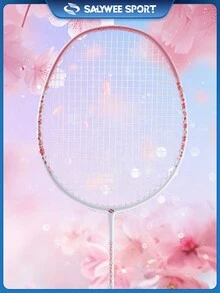 SALYWEE Blossom Rain Series 2pcs Carbon Fiber Badminton Rackets With Free Bag 5U 22-26Lbs Resilient Perfect For Beginners To Pros - Multicolor - View 3