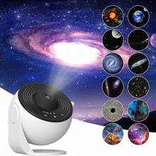 Galaxy Projector For Bedroom, HD Image Star Projector Galaxy Light Adjustable Knob, 13 Film Discs Planetarium Projector, 360° Rotating 1/2h Timer Simple 3-Button Control Projector For Gifts - Black and White - View 12
