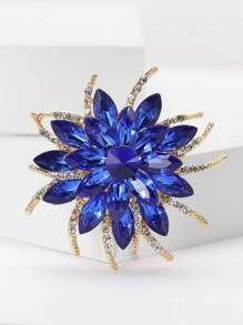 1 件时尚玻璃水钻花胸针，适合女性日常佩戴情人节、妈妈、母亲、母亲节、礼物 - 水鑽花朵 - 查看 12