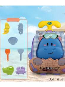 Children's Bath Time & Beach Toy Set, Including Beach Bucket, Cart, Shovel, And Other Sand Playing Tools - Multicolor - View 9