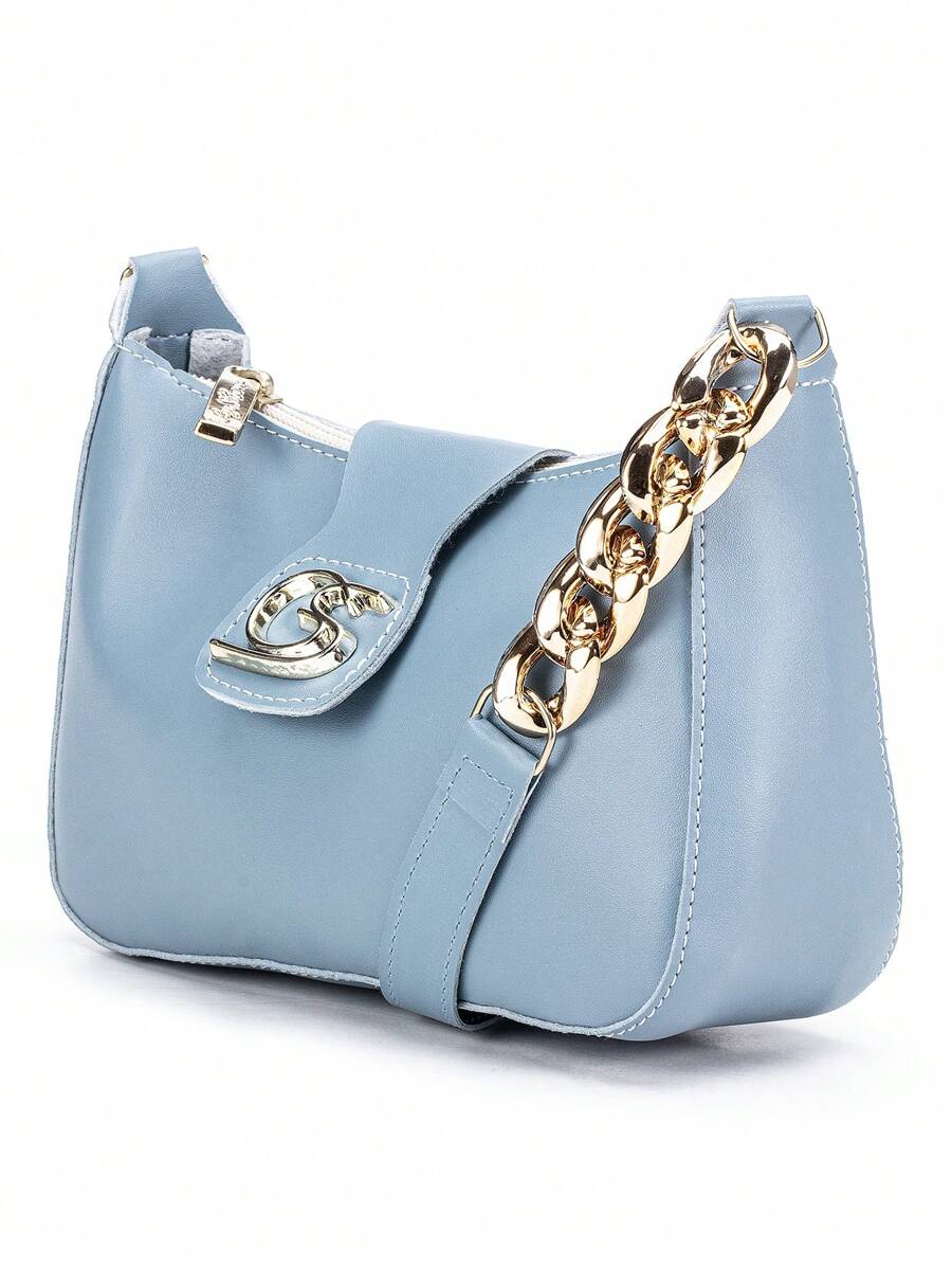 Gaby Show Women's Crescent Half Moon Shoulder Bag - 藍色 - 查看 1