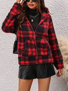 Women Winter Coats - 紅色 - 查看 6