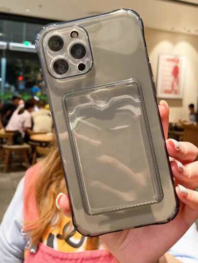 XAF Funda básica de teléfono con ranura para una tarjeta, anti-caída, de TPU con protección en las cuatro esquinas, compatible con iPhone 15, iPhone 15 Pro, iPhone 15 ProMax, resistente al agua, a los golpes y a los arañazos