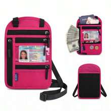 1 Piece Multifunctional Halter Card Holder Card Case Wallet Passport Bag RFID Crossbody Shoulder Organizer Bags Protective Case Going Abroad Ticket Document Protective Cover For Women For Men Wallet Mini Wallet Purse Wallet RFID Wallet Card Wallet - Multicolor - View 4