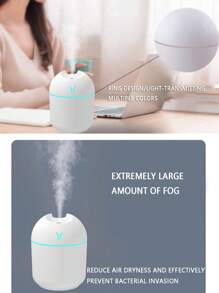 FoBianJie 1pc USB Colorful LED Humidifier, Cute Cool Mist Humidifier With LED Light -Refreshes Room, Plants, And Car - Perfect For Home, Office, And School -Great Gift For Holidays And Back To School