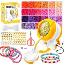1盒聚合物粘土珠子配Spinner套件 - 電動珠子旋轉器，適用於珠寶製作，包括24種彩色粘土珠和飾品 - 打包在禮品盒中，適用於腰帶、手鐲或項鏈手工藝製作 - Polymer Clay - 查看 16