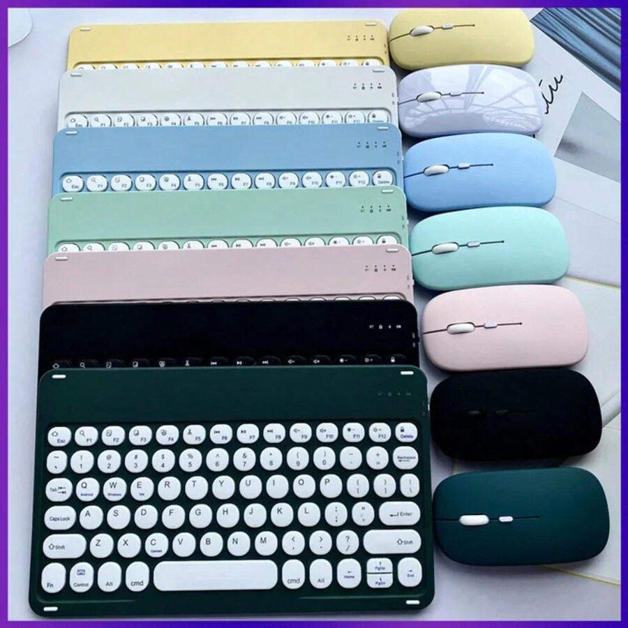 10 Zoll Bluetooth Tastatur und Maus Set Smartphone Tablet PC kabellose