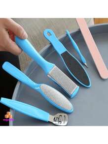 Kit de pedicura profesional 6 en 1, raspador de pie de pedicura, lima de pies y removedor de callos laterales quitar el mejor cuidado de los pies,Herramientas De Pedicura Set , Profesional De Piel Muerta Removedor Kit Removedor De Callos Cuidado De Los Pies Set Para Mujeres Hombres - Azul - Ver 8