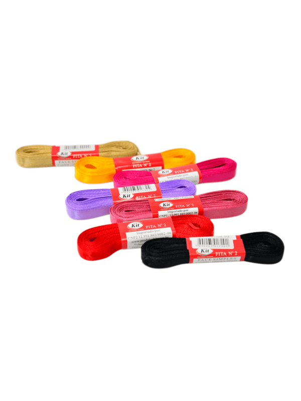 Fita de Cetim Nº2 (10mm) Marca Kit 10 Metros